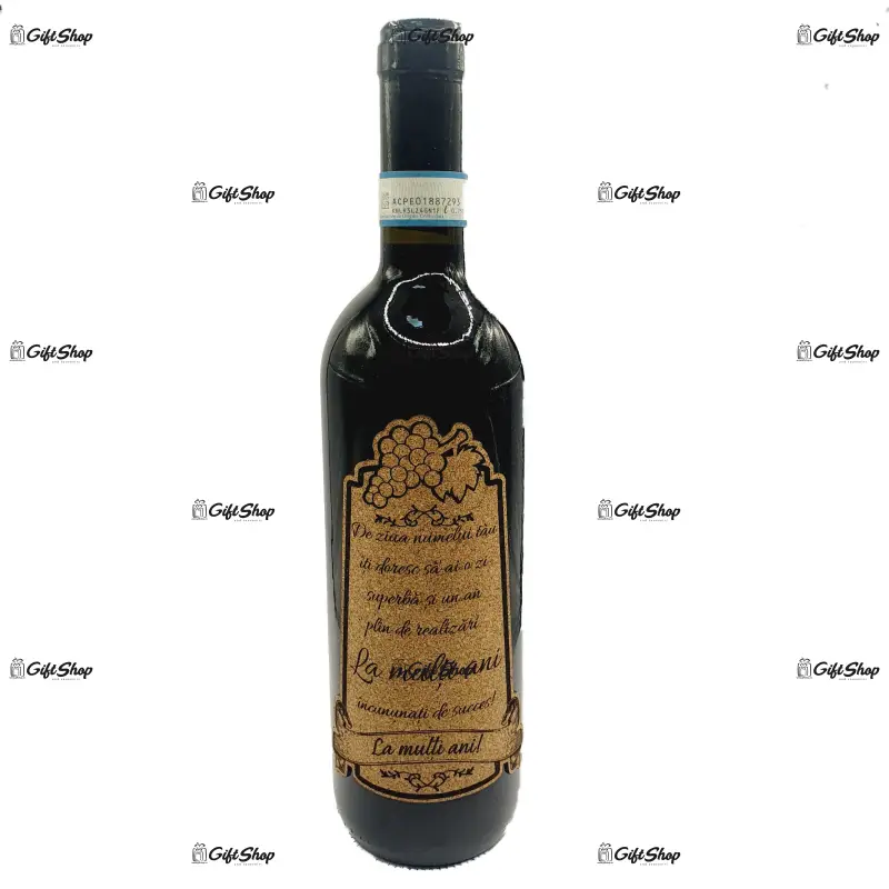 De ziua numelui tau, editie limitata, vin rosu cabernet sauvignon, demisec, 750ml, 13.5% alcool